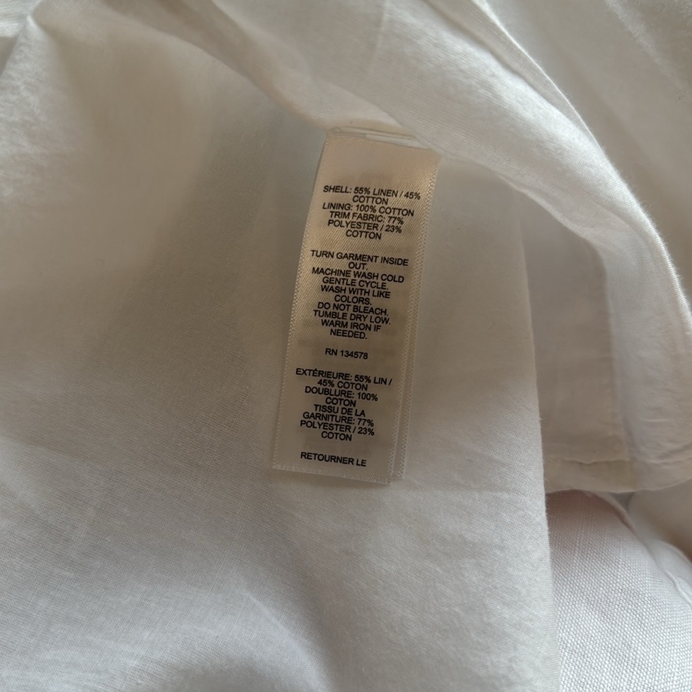 Vineyard vines White tie front linen dress Size 10 - Picture 14 of 14